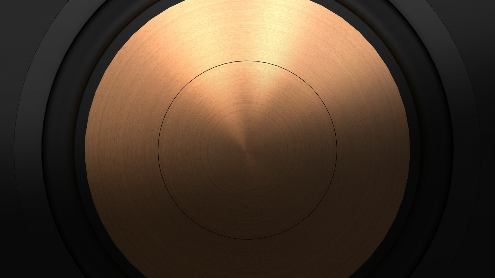 Reference Subwoofer copper woofer close up